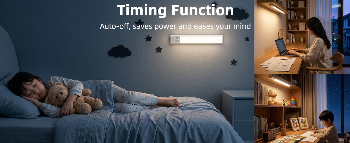 Under Cabinet Lights,Wireless Closet LightsTimer & Dimmable Bar Light with Remote for Bedroom