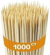 Nexboraque 1000 Pack 12 Inch Bamboo Skewers, 4 mm Natural Wood Sticks for Grilling Crafts, Kabob,...