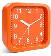 Noubnea Analog Loud Alarm Clock for Heavy Sleepers, 4.5" Simple Battery Operated Alarm Clock with...
