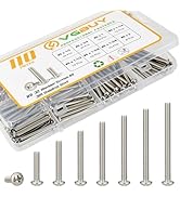 VGBUY 110Pcs #8-32 Phillips Pan Head Machine Screws,8 Sizes(1/2",3/4",1",1-1/4",1-1/2",1-5/8",1-3...