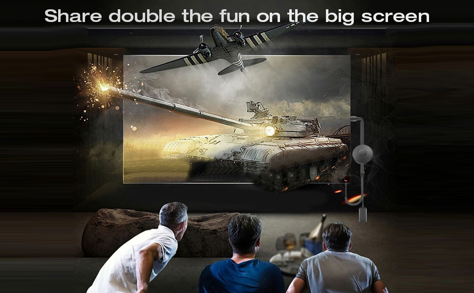 Wireless HDMI Dongle, Wireless Display Dongle Adapter, 4K Streaming Media Video Sound File