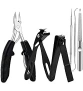 Toe Nail Clippers for Thick Nails for Seniors, Ingrown Nail Clipper Set | 6PCS Professional Toena...