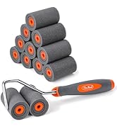 PinStone 13 Pack 2" High Density Foam Paint Roller Kit, Caved-in Black Foam Roller for Smooth Fin...