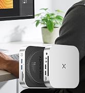 iDsonix Mac mini M4 Dock with M.2 NVMe/SATA SSD Enclosure, 2*USB A 10Gbps, 2*USB A 5Gbps, TF/SD S...