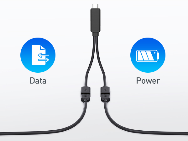 USB-C to 2 USB-A Splitter for Expanding USB Ports – 1ft USB-C Male to Dual USB