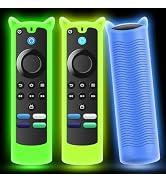 Wevove 3 Packs Silicone Remote Cover 3rd Gen Glow in Dark, Anti Slip Protective Sleeve Case with ...