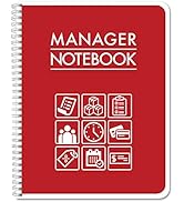 BookFactory Manager Notebook/Manager’s Log Book/Planner/Management Logbook - Wire-O, 100 Pages, 8...