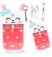 Metyond Rabbit Silicone Case for Touchland Hand Sanitizer Spray with Keychain, Compatible with Po...