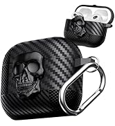 Ephoou for AirPods 4 Case (2024) with Skull Lock & Carabiner Keychain, Girls Boys Funny Cool 3D S...