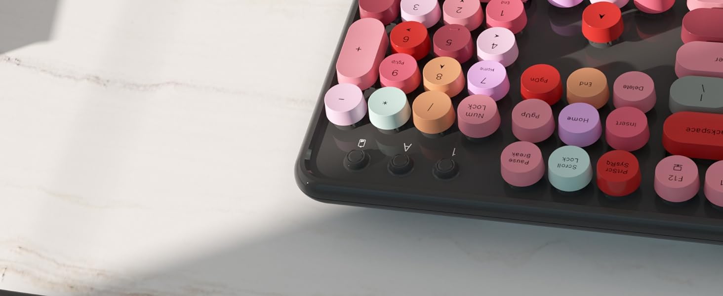 black colorful keyboard and mouse