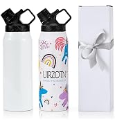 UIRZOTN 2 Pack 32 OZ Sublimation Water Bottle Blanks in Bulk, Stainless Steel Insulated Sports Tu...