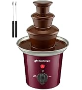3-Tier Mini Chocolate Fountain, 14oz Small Stainless Steel Chocolate Fondue Fountain, Detachable ...