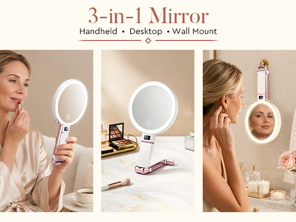 travel mirror with light