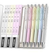Four Candies Pastel Mechanical Pencil Set,6PCS 0.7mm Mechanical Pencils with 432PCS 0.7mm HB/2B L...