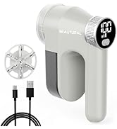 BEAUTURAL Fabric Shaver, Rechargeable Lint Remover, Electric Portable Sweater Defuzzer with 3 Spe...