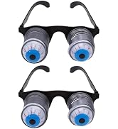 Dwuww 2Pcs Pop Out Eye Glasses Wobbly Eyes On Springs Pop Out Novelty Glasses Halloween Carnival ...