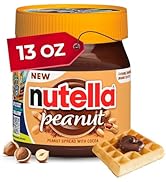 Nutella Peanut Spread With Cocoa, Smooth and Creamy, for Afternoon Snacking, Family Gifts, Unique...