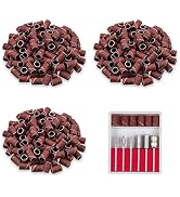 Subay Professional Nail Art Drill Bits Set 6PCS 3/32inch, Sanding Bands 300PCS #80#120#180 for Ac...