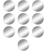 DARENYI 10 Pack 4 inch Round Mirror Sheets, Self Adhesive Mirror Tiles for Walls Decor, Acrylic M...