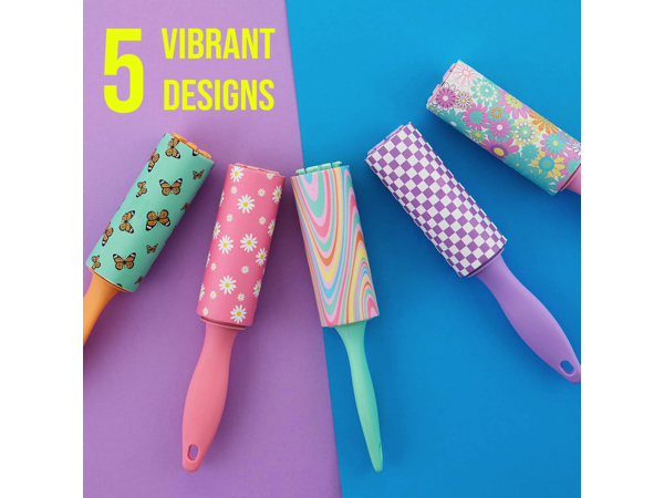 5-pack lint rollers set for travel