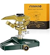 FANHAO Heavy Duty Pulsating Impact Lawn Sprinkler with Metal Base, 100% Metal Adjustable Circular...