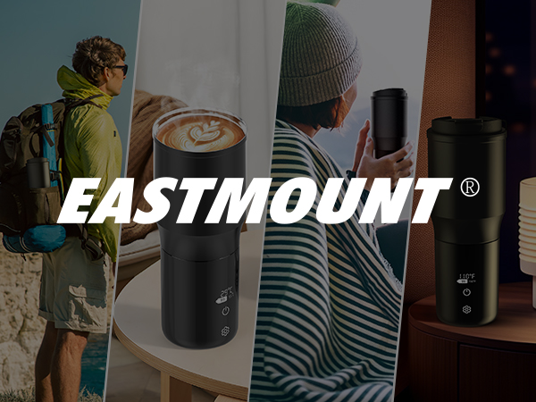 EAST MOUNT Heated Coffee Mug,15oz Self Heating Smart Cups and Smart Temperature Controlled Mug