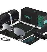 gesruny Polarized Aviator Sunglasses for Men Women- Classic Shades Retro Sun Glasses Driving Ligh...