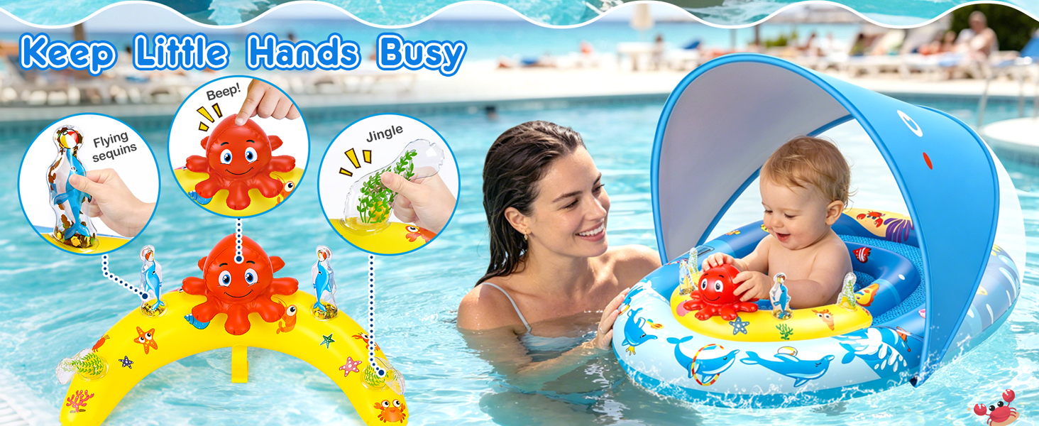 baby swim float with canopy