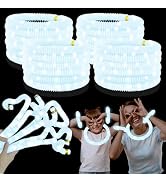12-24 PCS White Glow Sticks Party Favors for Kids,Glow Necklaces Bracelets Accessories Decor for ...