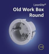LEONLITE 18 Cubic Inch One Gang Old Work Round Electrical Outlet Box, Device Box, PPO Electrical ...