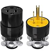 Muelnmey 1 Set Extension Cord Ends Electrical Replacement Plug & Connector NEMA 5-15P & 5-15R 15A...