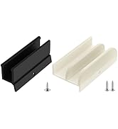 Shower Door Track Guide with Screw for Sliding Shower Doors, Black 1/2" W x 3" L for Glass Shower...