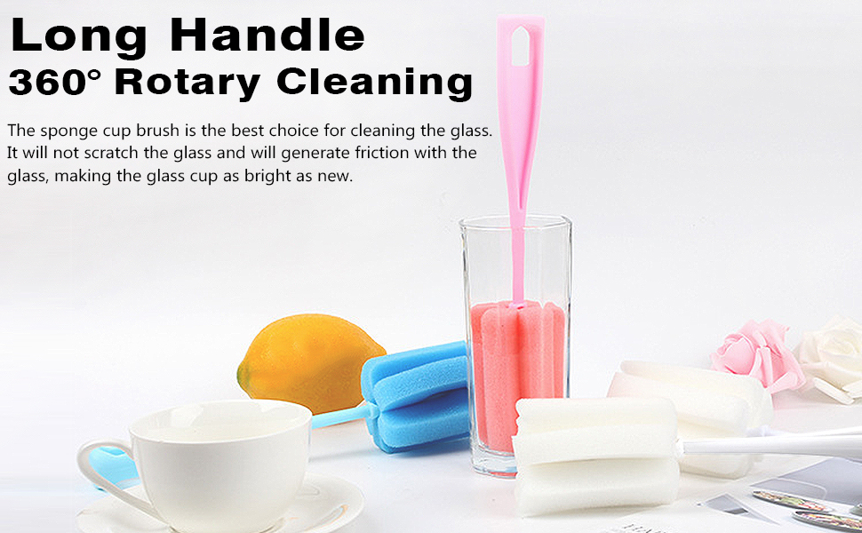 Cup Cleaning Brush Vacuum Cup Sponge Brush Cup Clean Bottle Brush Replacement Sponges