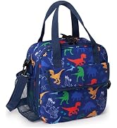Bunnychill Dinosaur 5L Kids Insulated Lunch Bag Easy to Clean Leakproof Wipeable liner Side Water...