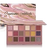 UCANBE Matte Eyeshadow Palette Pro 18 Colors Pigmented Shimmer Glitter Eye Shadow Palette, Blenda...