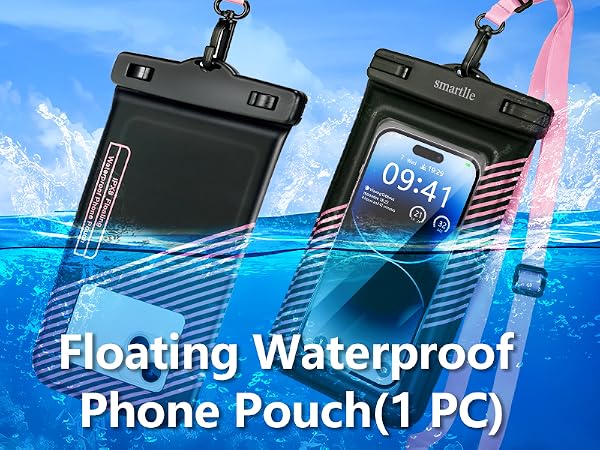 floating waterproof phone protector pouch iphone water case holder under water park pool Vacation