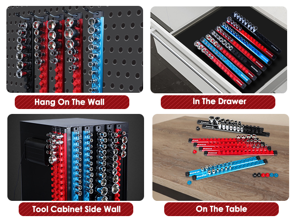 Magnetic Socket Holder Organizer Set