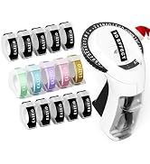 EazeID Embossing Label Maker with 15 Tapes, Vintage Embossed Label Maker Handheld, Retro Emboss L...