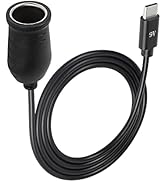 Sinloon USB C to Car Cigarette Lighter Cable 9V Car Cigarette-Lighter Socket Female Converter Pow...