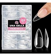 UNA GELLA Stiletto Gel Nail Tips: Full Cover 312Pcs No C Curve Halloween Stiletto Nail Tips Pre-b...