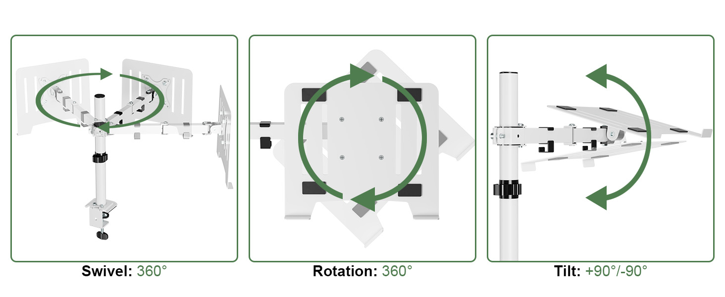 fully adjustable laptop mount for desk