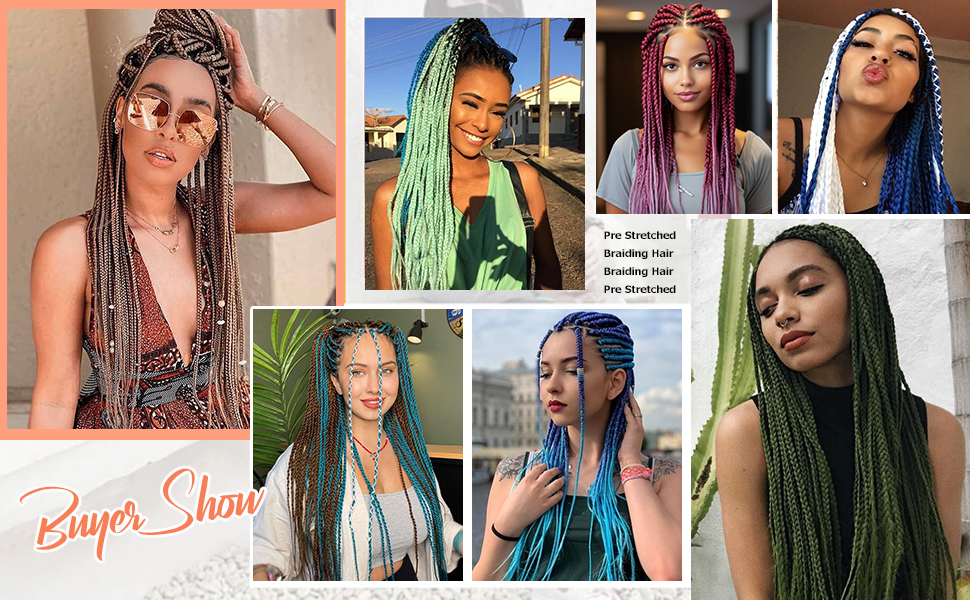 Pre Stretched Braiding Hair Synthetic Crochet Braids for Twist