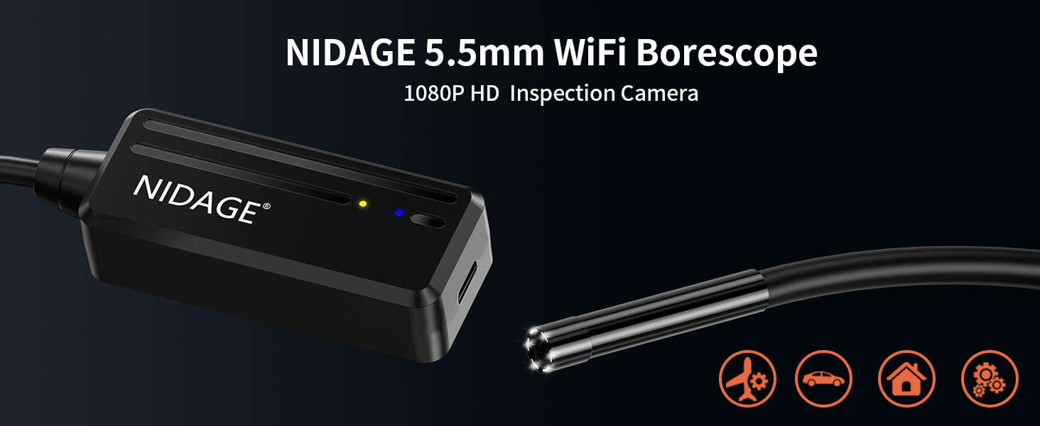 endoscope camera with light