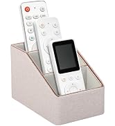 Rose Gold Edge Inlaid Leather Desktop Organizer, Remote Control Holder,Nightstand Remote Caddy, M...