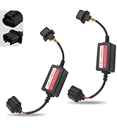 Polcatay 2 PCS Car LED Light Decoder, H13/9008 LED Bulb Anti Flicker Harness Error Code Canceler,...