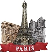 Paris France 3D Tower Refrigerator Magnet Tourist Souvenirs, Resin Magnetic Stickers Fridge Magne...