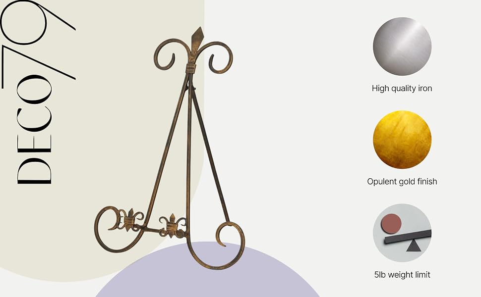 Traditional Gold Metal Easel