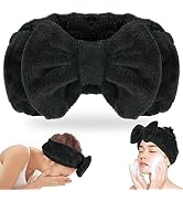 Shintop Spa Headband Soft Carol Fleece Makeup Headband with Cute Bow Elastic Headband for Washing...