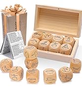 Garybank Yoga Dice in Wooden Gift Box with Practice Guide, 8 Workout Exercise Dice, Tons of Possi...