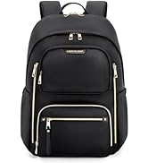 LIGHT FLIGHT Women's Laptop Backpack Fit 15.6" for Travel, Work, Business, College, Anti-Theft La...